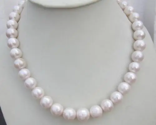 

FREE SHIPPING HOT sell new Style >>>>> AAAAA 17"9-10mm NATURAL south sea white pearl necklace