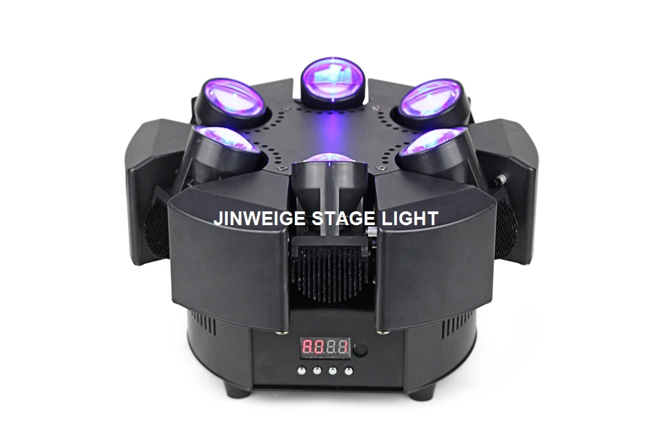 Яркий 6X10 Вт RGBW 4в1 светодиодный луч Lyre, движущийся головной свет, светодиодный DMX512 DJ оборудование