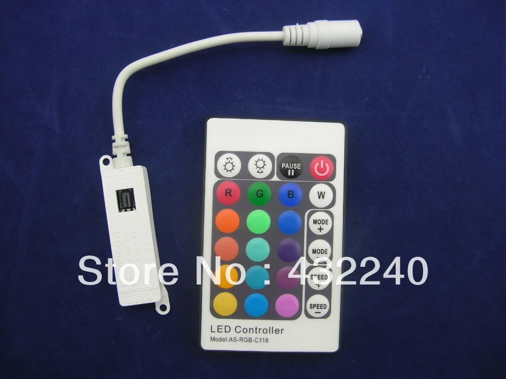 New Controller Rgb Sequence Is Adjustable,24key IR Remote Control Led String Lights 3*2.3A 80w