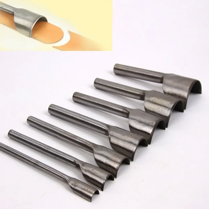 

9 sizes/Set DIY Handwork Leather Tool Belt Round Fillet Shaped Punch semi-circular punch belt Tail Cut Round Belt Punch 10-50mm