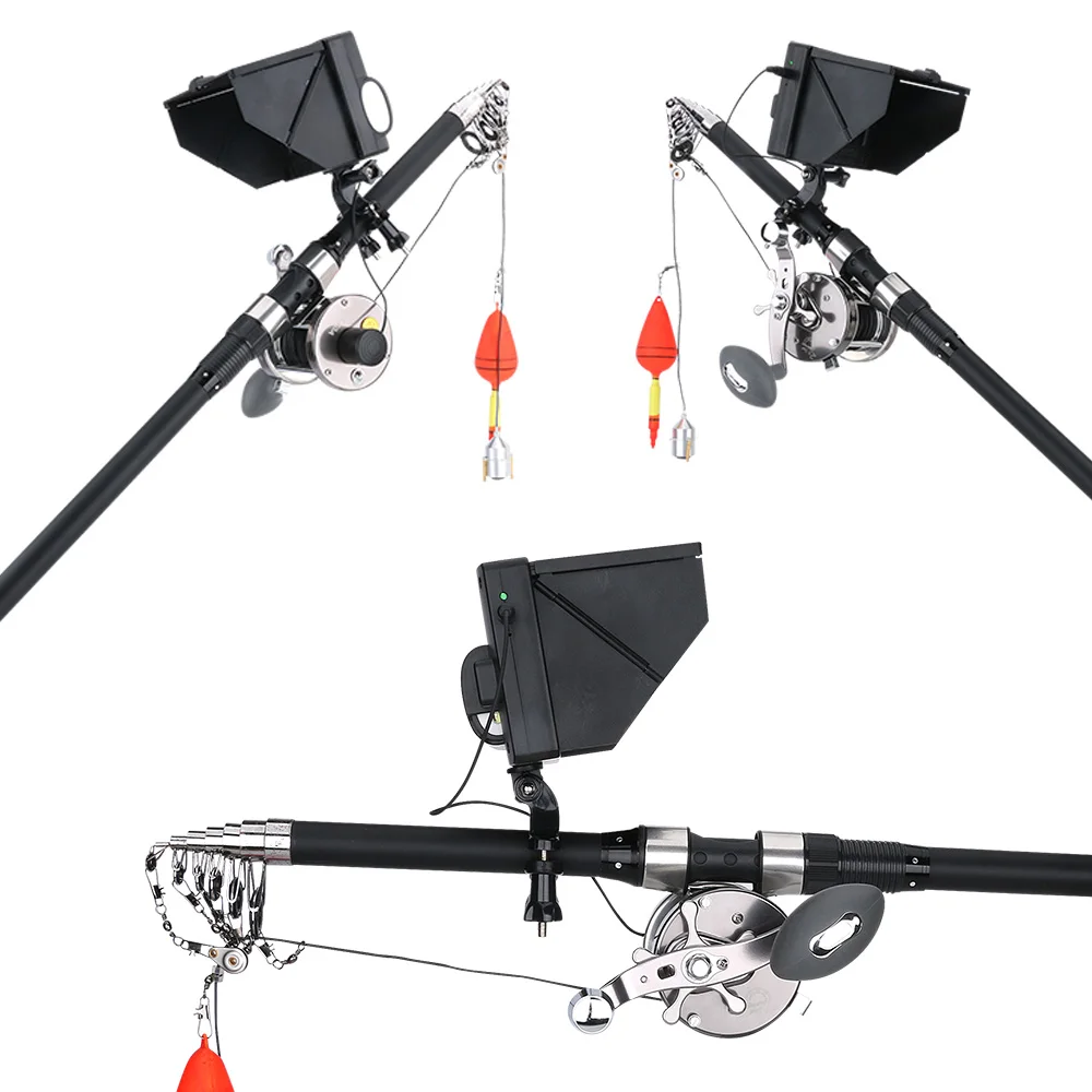 GAMWATER, 4,3 дюймов, комплект для подводной подледной рыбалки, видео камера, 10 шт., ИК-светодиодный фонарь с взрывными рыболовными крючками, морское колесо