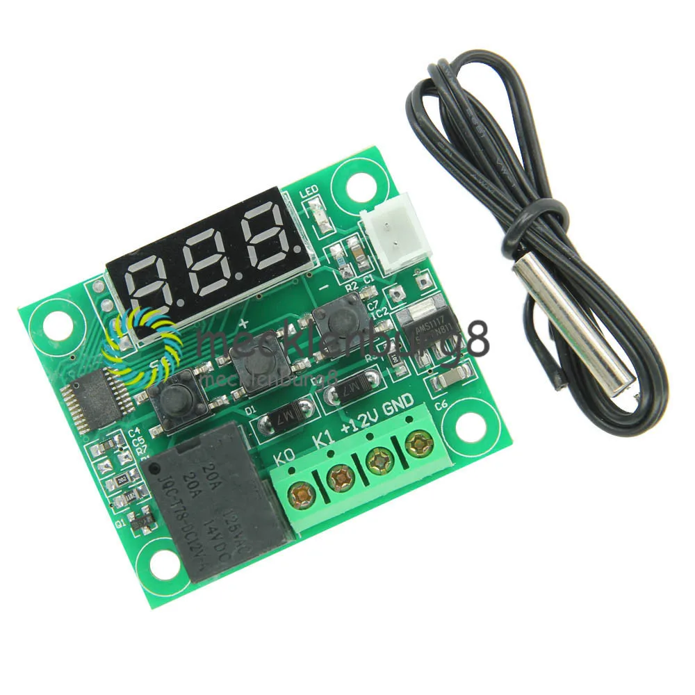 

W1209 LED Digital Thermostat Temperature Control Thermometer Thermo Controller Switch Module DC 12V Waterproof NTC Sensor