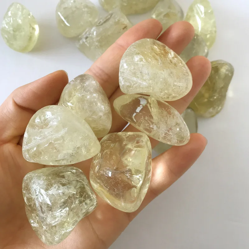 

100g High Quality Citrine Tumbled Stone Healing Reiki Crystal Chakra Home Decor Garden Flower Decorative Irregular Stone