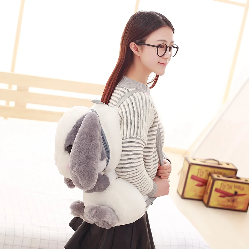 Bolsa de Ombro Brinquedo de Pelúcia Presente do Estudante Japonês Kawaii Bonito Coelho Mochila Bookbag Triver Menina Namorada Crianças 8 Cheap Mochilas de pelúcia