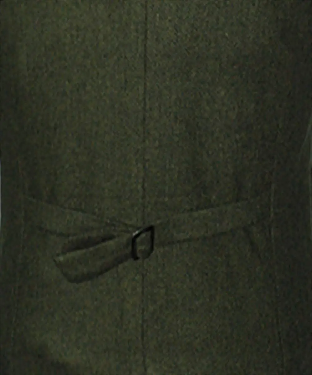 Мужской костюм жилет V образным вырезом шерсть елочка твид Повседневный жилет официальный деловой жилет Groomman для зеленый/черный/коричневый/кофе
