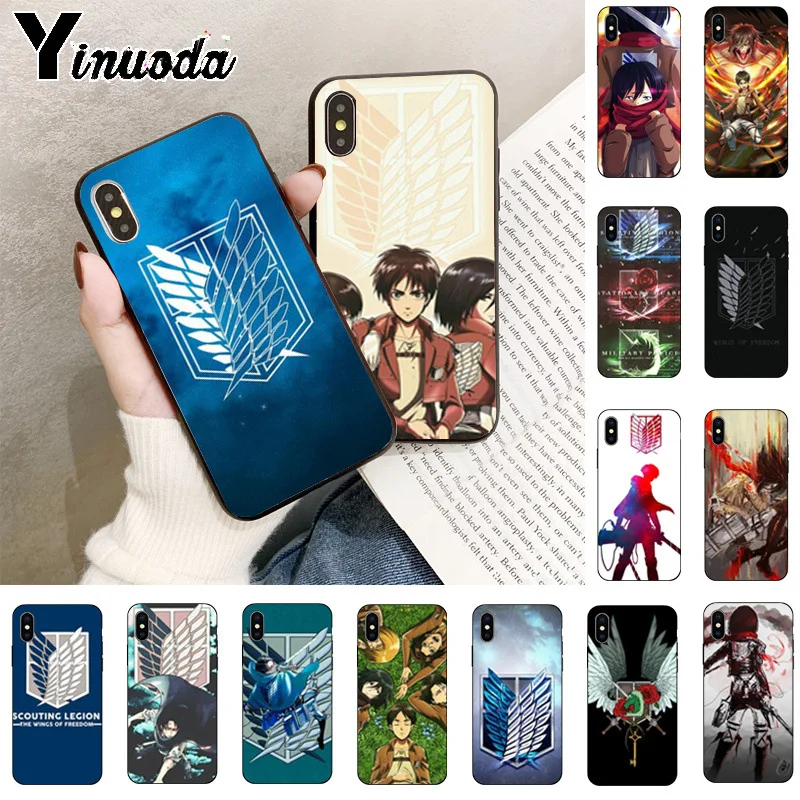 

Yinuoda Anime Japanese attack on Titan Soft Rubber TPU Phone Case for iPhone 8 7 6 6S Plus X Xs Xr XsMax 5 5s SE 5c Coque