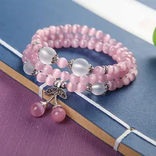 Заводская распродажа опалами кошачий глаз камень ручной работы из бисера Браслеты Будда молитва Бусины ювелирные изделия с Цепочки и ожерелья подвеска мизинец Цвет