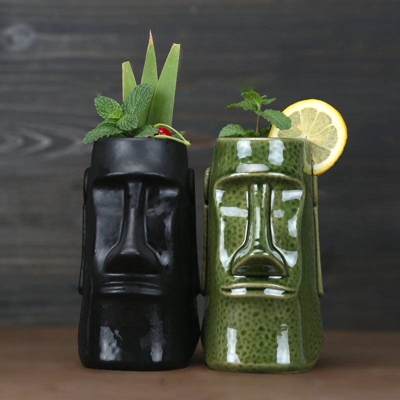 60 tipi di tazze Tiki hawaiane, bicchieri da cocktail in ceramica, decorazioni per bicchieri da vino, ornamenti, bicchieri per bevande, regalo personalizzato  15