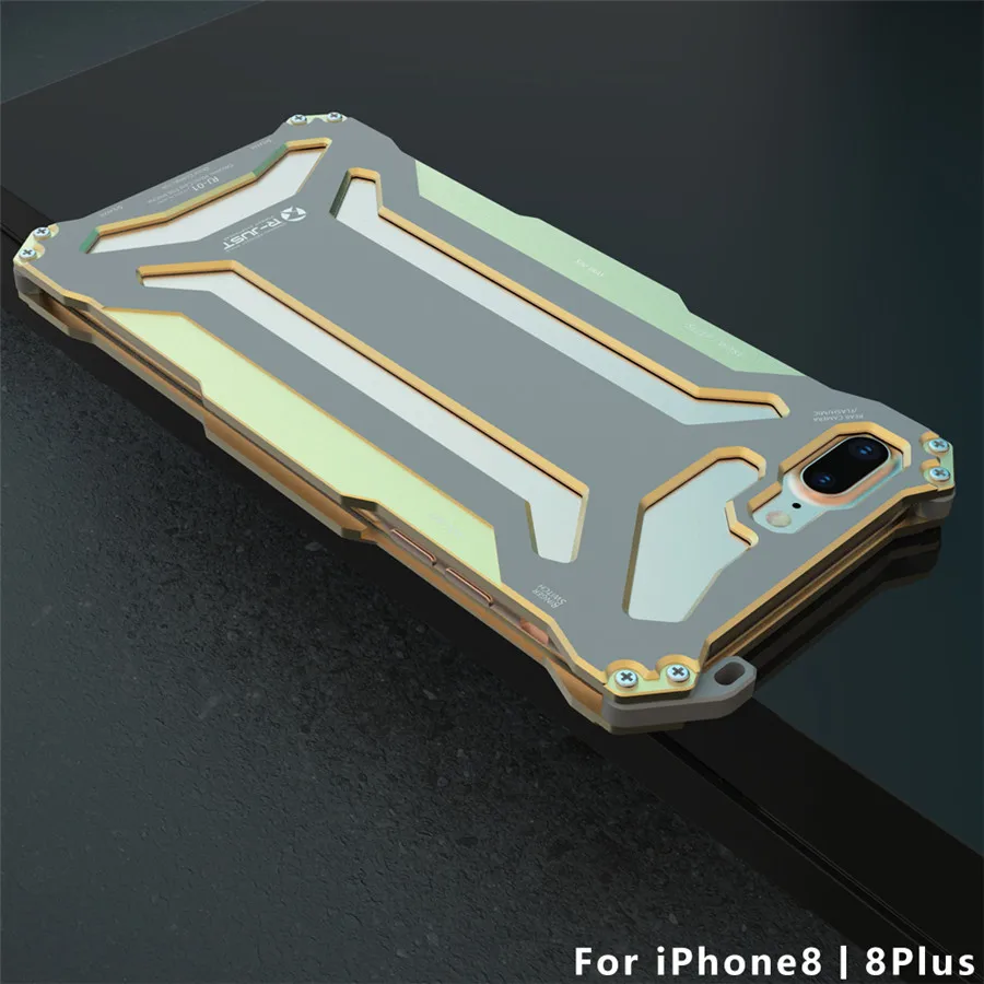 Классный сплав чехол для iPhone 8 металлический панцири чехол для Apple iPhone 8 Plus уникальный Гандам алюминиевый защитный бампер, чехол Coque