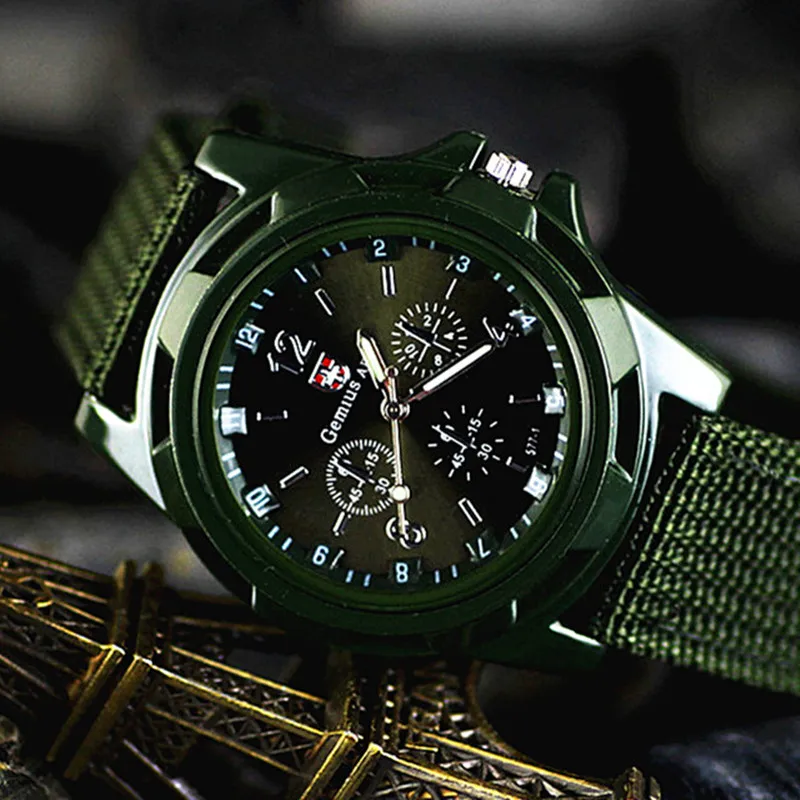 

Brand zegarki meskie Sport Watches Men Casual Nylon Army Military Watch Waterproof clock Men Outdoor Quartz watch reloj hombre