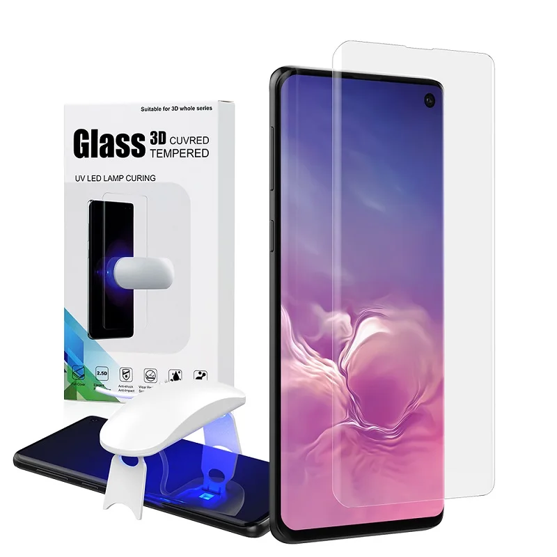 S10 УФ-стекло для samsung Galaxy S10 Plus, защита экрана, закаленное стекло для Galaxy S10 S10Plus, изогнутая защитная пленка S10 - Цвет: S10