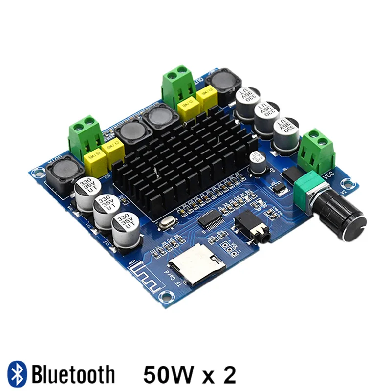 TDA7498 XH-A104 Bluetooth 4.1 Digital Power Amplifier Board 2x50W Stereo AMP Module Support TF Card AUX Home Theater