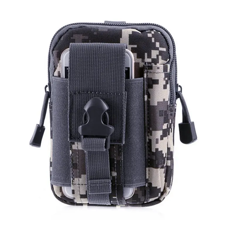 ACU Тактическая Сумка Molle, компактная сумка на пояс для повседневного использования, поясная сумка с держателем для мобильного телефона для iPhone 6/6S 7/7 Plus 8/8 Plus - Цвет: ACU