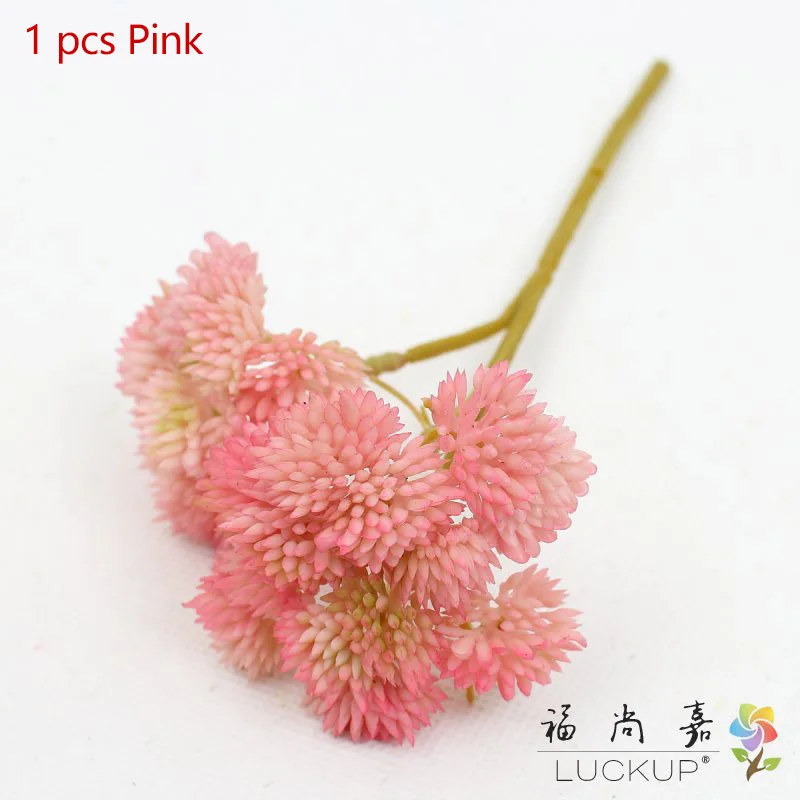 1 шт. красочное искусственное пластиковое растение трава кустарник украшение дома подарок F489 - Цвет: Pink
