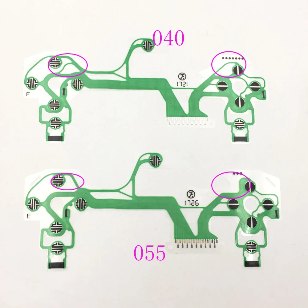 

60PCS Button Membrane Circuit JDS-040 055 Ribbon Circuit Board For Dualshock 4 Film Pad For Playstation 4 PS4 Controller