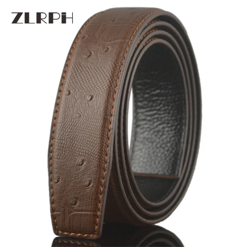

ZLRPH Belts For Men Genuine Leather Cowskin Brown Belt Automatic Buckle High Quality Business Male Men's Belts