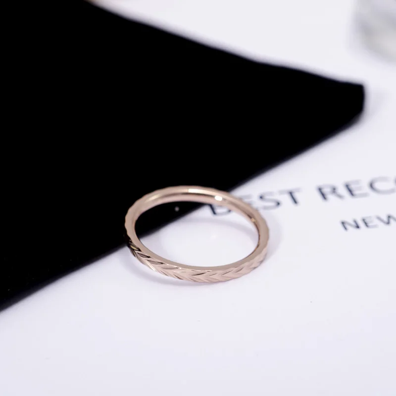 YUN RUO современное кольцо с хвостом из розового золота, подарок на день рождения для женщин, модные ювелирные изделия из титана и стали, никогда не выцветают