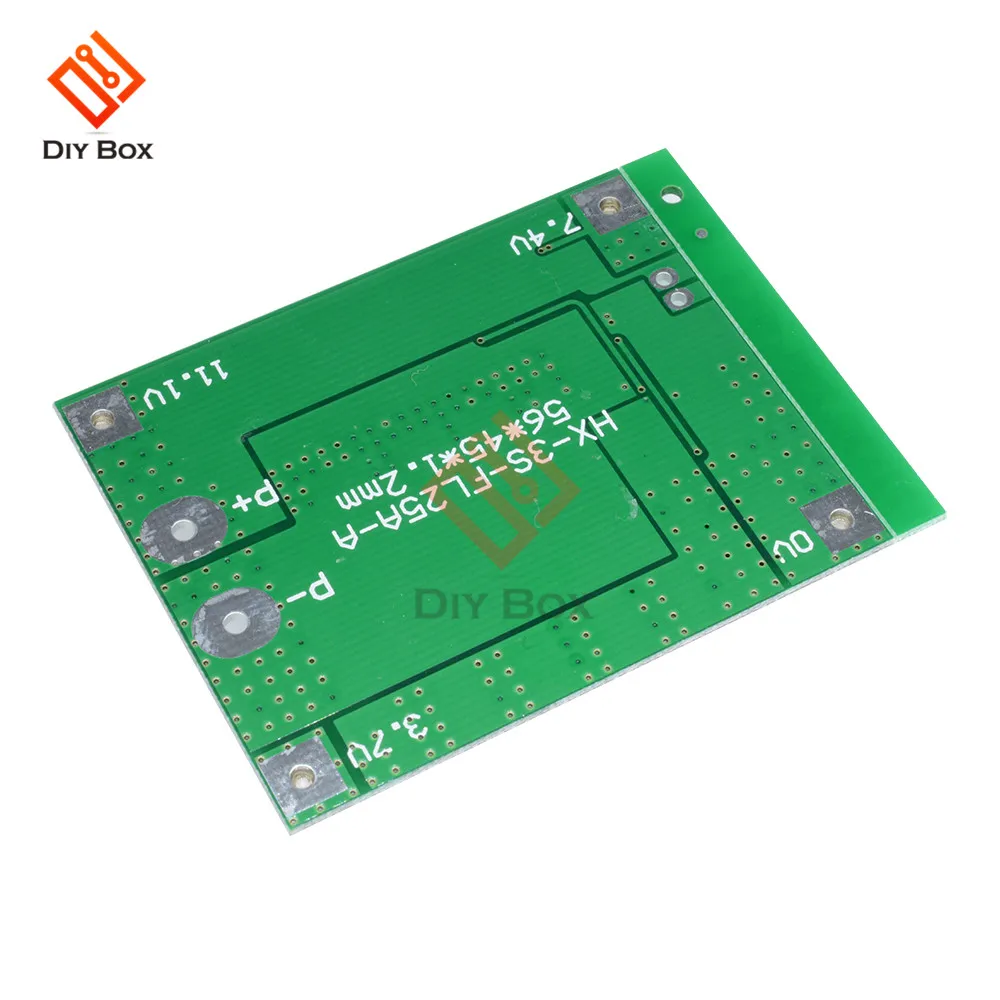 3S 25A 18650 Защитная плата для литиевой батареи BMS PCM с блоком баланса модуль защиты от короткого замыкания