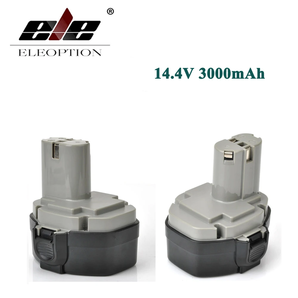 ELEOPTION 2 шт. 14.4 В 3000 мАч Ni-MH Батарея для Makita 1420 1433 1051d 4033D 4332d 4333d 6228d 14.4 В мощность инструмент серый и черный