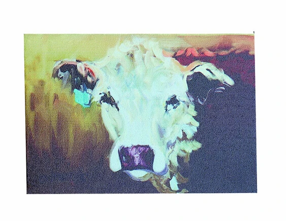 

Free Shipping100% Handpainted Animal Oil Painting On Canvas Casual Country Lovely Cows Wall Picture Home Decor