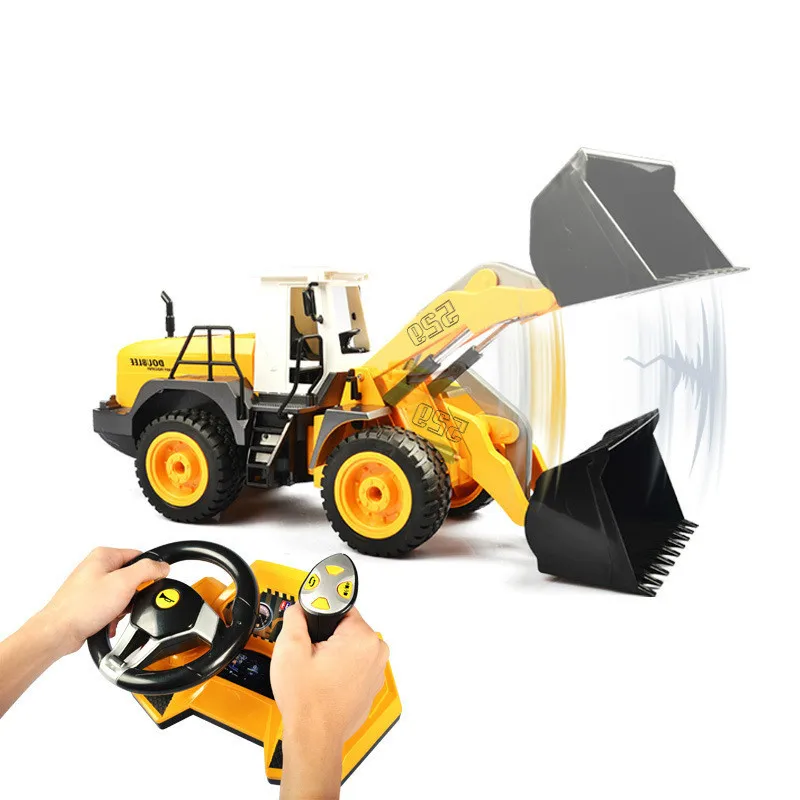 Engineering wheel operating platform loader simulation loader electric remote control toy car model gift for children Engineering wheel operating platform loader simulation loader electric remote control toy car model gift for children