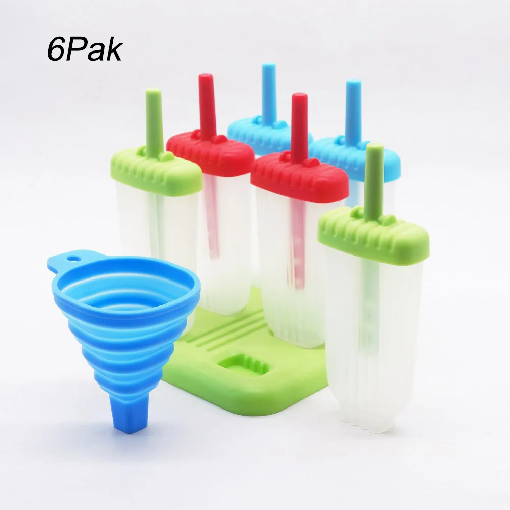 

DIY Lolly Mould Tray Pan Kitchen Randomly color 6 Cell Frozen Ice Cube Molds Popsicle Maker Ice Cream Tools Cooking tools New