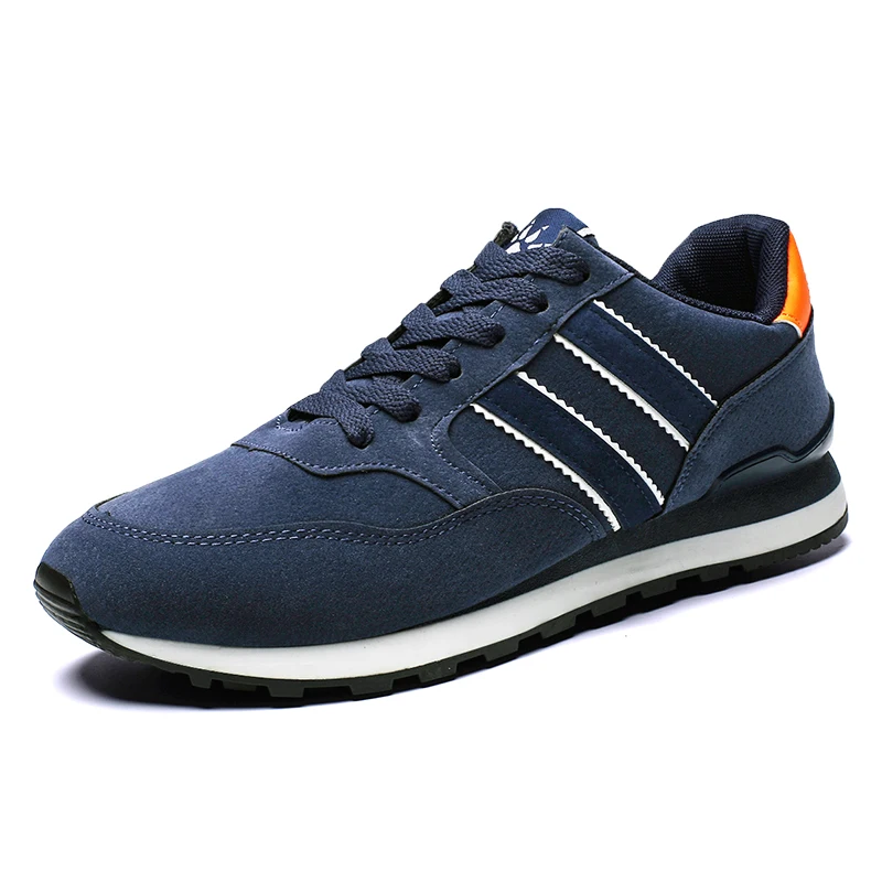 

Men's Genuine leather sneakers Breathable casual shoes non-slip outdoor walking shoes light weight Rubber sole lace-up