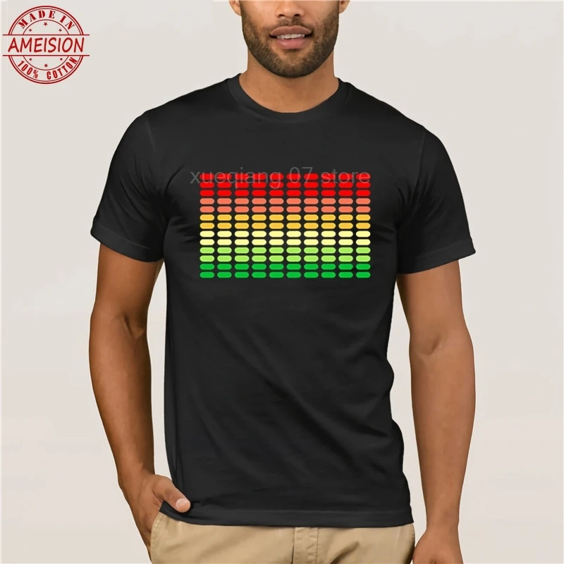 

RUELK 2019 Sale Sound Activated LED T Shirt Light Up and down Flashing Equalizer EL T-Shirt Men for Rock Disco Party DJ T shirt
