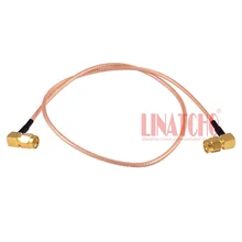 40 см RG316 Тефлон Коаксиальный Кабель под прямым углом SMA Мужской правый угол sma Мужской Соединительный кабель