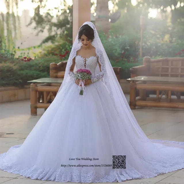 Vestido De Noiva Princesa Country Western Wedding Dresses Lace Long Vestido De Noiva Princesa Country Western Wedding Dresses Lace Long Sleeve Gowns Ball Gown Rustic