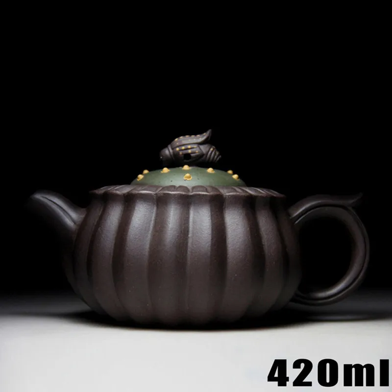

Authentic Yixing Zisha masters handmade teapot purple clay ore of high Fengju teapot wholesale and retail 420ml