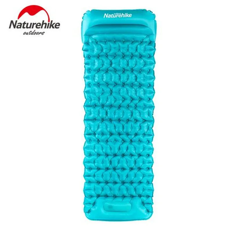 

Naturehike Hand Press Inflatable Camping Mattress With Pillow Fast Filling Air Moistureproof Mat Sleeping Pad TPU Portable Pads