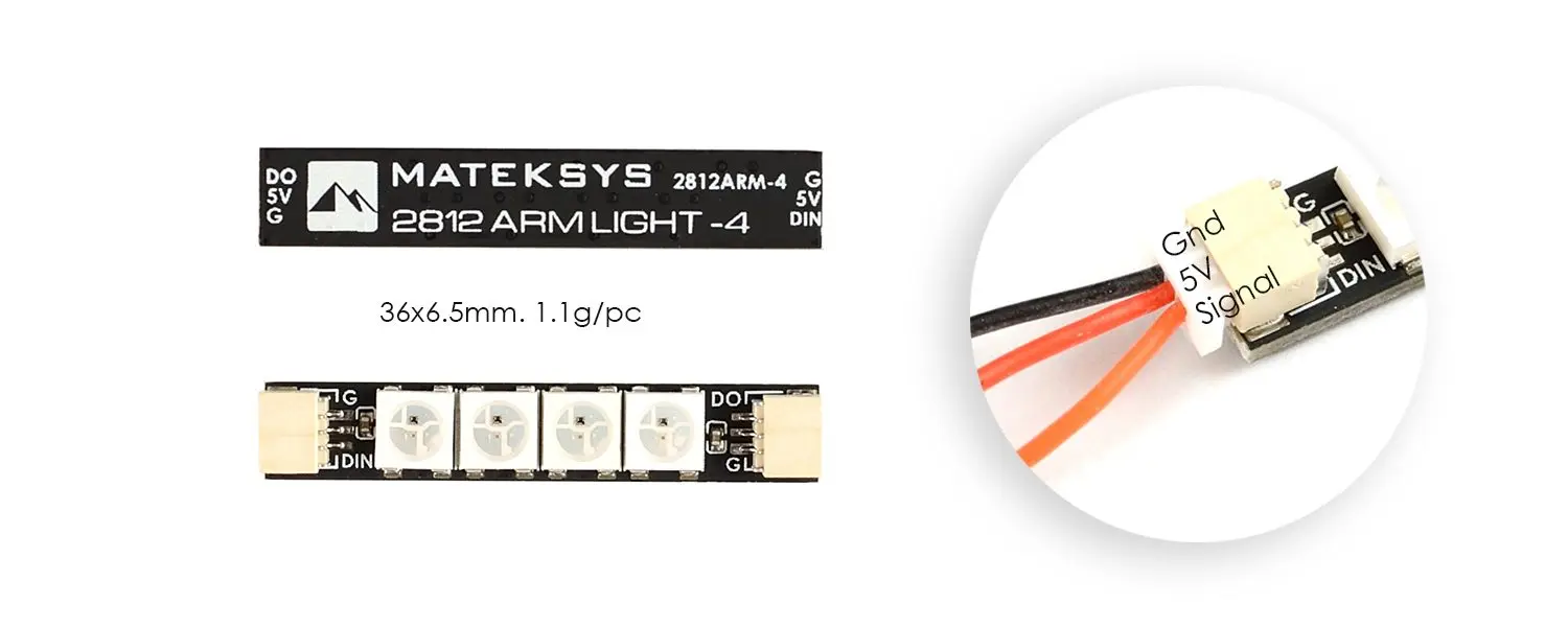 Matek System 2812 светодиодный Управление; на возраст от 2 до 6 лет S светодиодный Управление модуль w/5 V BEC/2812 светодиодный Управление;& 2812ARM-4 светильник 2812ARM-6 светильник