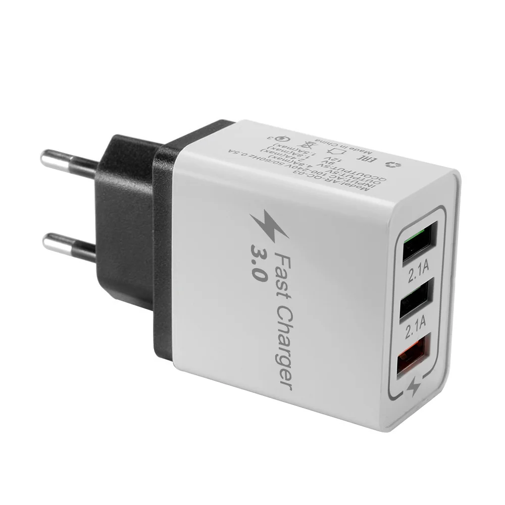 3 منافذ سريع تهمة 3.0 USB شاحن محول الطاقة ل فون/باد/سامسونج/Xiaomi/LG/HTC الهواتف المحمولة 3.0 سريع شاحن السفر 3 منافذ سريع تهمة 3.0 USB شاحن محول الطاقة ل فون/باد/سامسونج/Xiaomi/LG/HTC الهواتف المحمولة 3.0 سريع شاحن السفر