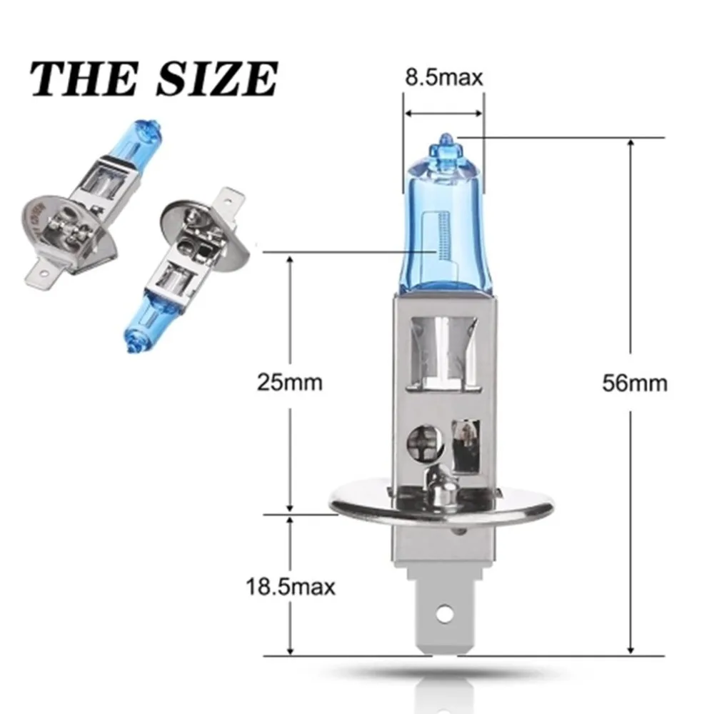 2 шт./компл. 12V 55W 6000K белая галогенная лампа авто головной светильник ультра белый светильник автомобиль галогенная лампа для H1 H4 H7 H11 9005 9006