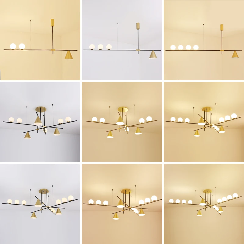 

glass ball pendant lamp Nordic living room lighting simple creative creative personality modeling ball pendant lamp