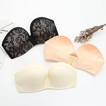 

Sexy Backless Seamless Bras Invisible Strapless Lace Women Bras Female Push Up Lingerie Brassiere