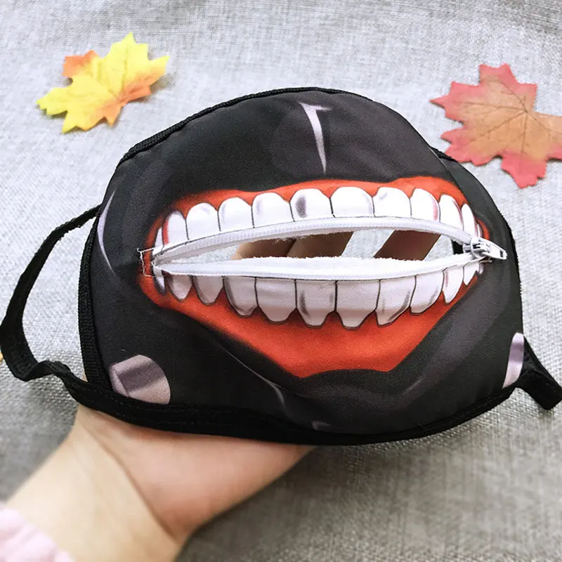 Маски Kaneki из мультфильма Tokyo Ghoul хлопковая маска не искусственная кожа молния