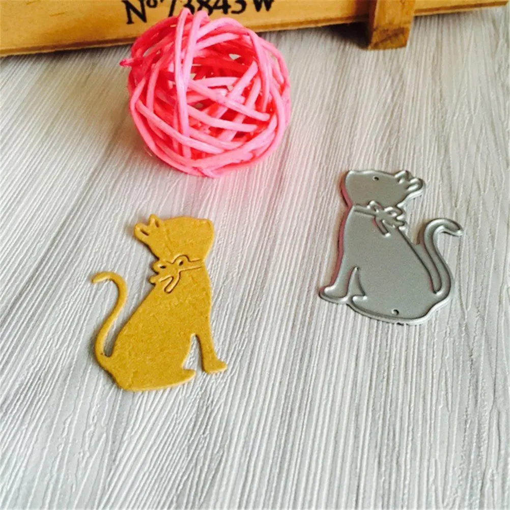 39*25mm Lovely Cats metal Dies Cut Album decoration Scrapbook Craft Die  Stamp DIY Embossing Scrapbooking  paper Cards Template