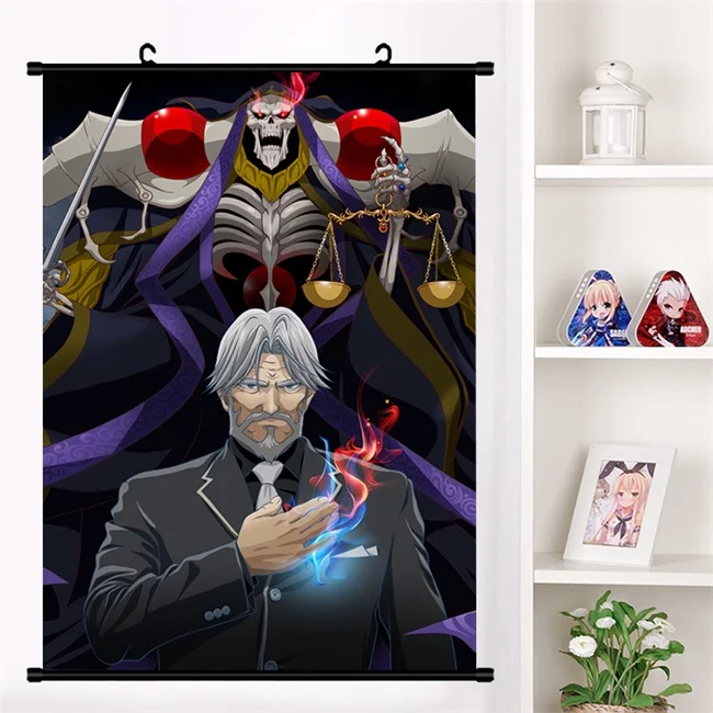 Персонаж Аниме Overlord Ainz Ooal платье shalltear bloodfallen настенные свитки плакат Настенные подвесные плакаты коллекция домашнего декора подарки - Цвет: G