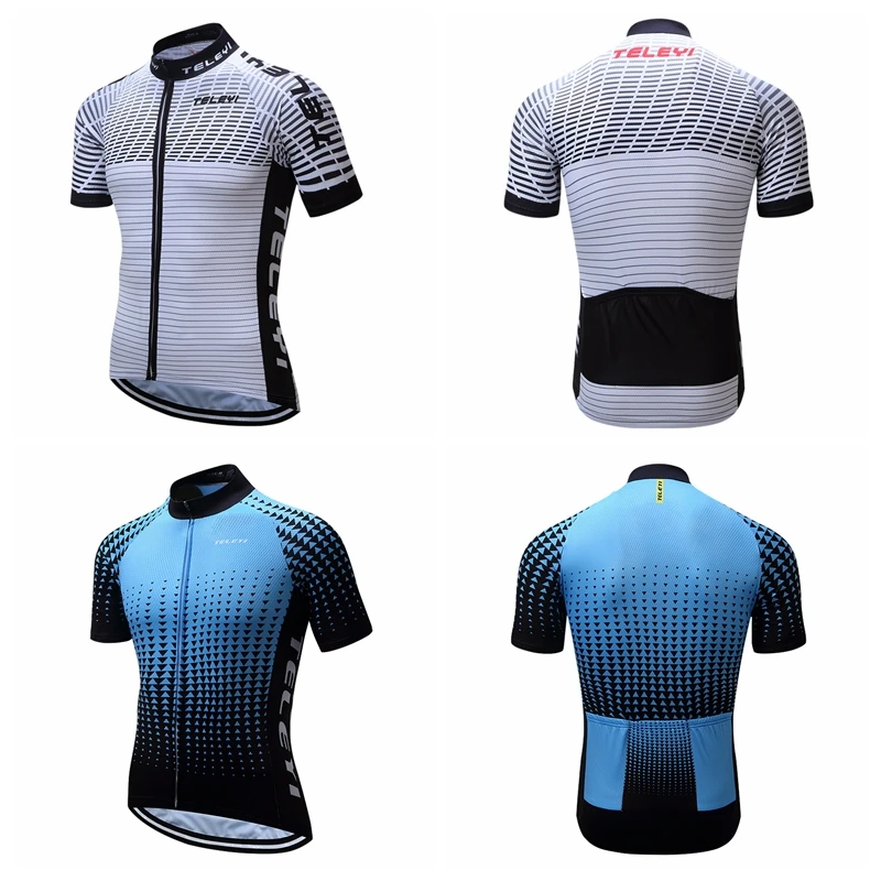 TELEYI 2019 Men's Cycling Jersey Bicycle Short T-Shirt Summer Bike Clothing Tops 
