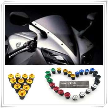 

2018 motorcycle Windshield Windscreen Fastener Spike Bolts kit Screw Nuts for SUZUKI GSXR750 GSX-S1000 Kawasaki Z800 E veRsion