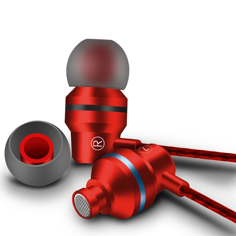 Брендовые наушники Musttrue M5 наушники Hifi гарнитура с микрофоном для мобильного телефона игровая музыка - Цвет: Red