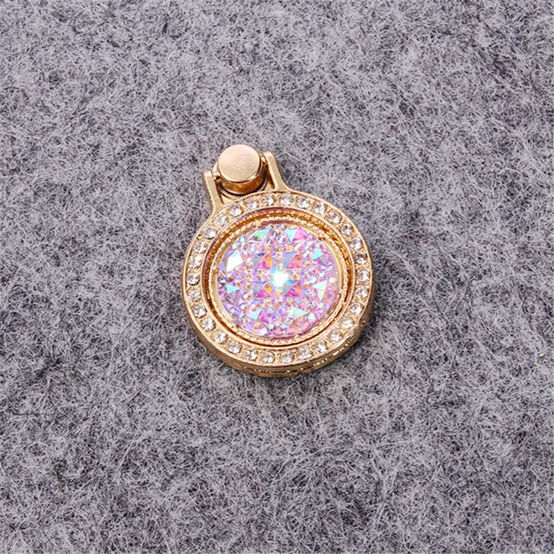 Luxury Diamond Finger Ring Holder Crystal Rhinestone Glitter Mirror Case With Gem Holders Stand For iphone X 6 7 8 plus Samsung