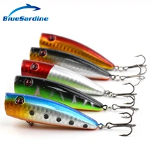 Calidad 5 UNIDS Flotante Topwater Popper Señuelo de la Pesca Duro Cebo de Pescado Pesca Isca Artificial 8.5 CM 9G