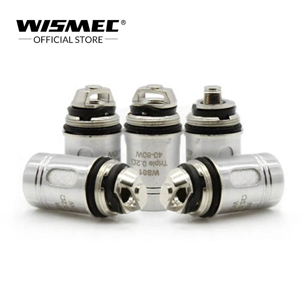 [Official Store] Original Wismec WS Coil  WS01 0.2ohm/WS02 0.25ohm/WS03 1.5ohm/WS04 1.3ohm head for Sinuous SW and Sinuous P80