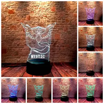 

Pokeball Mystic Figure 3D Illusion LED Lamp 7 Colors Change Nightlight Anime Model Toys