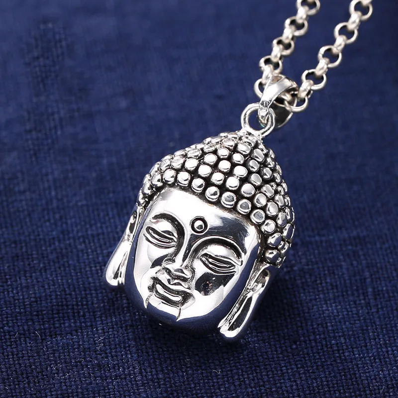 Pure Sterling Silver Fashion Buddha Pendant S990in Pendants from