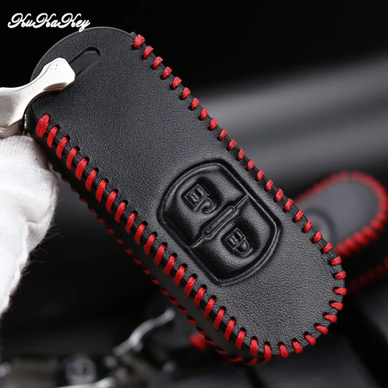 KUKAKEY кожаный чехол для ключа Mazda 2 3 6 Axela Atenza CX 5 CX5 7 2/3 кнопки удаленный умный