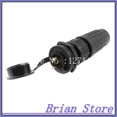 

AC 125V 7A 5-7mm Waterproof Cable Gland 2-Pin Connector Aviation Plug + Cap